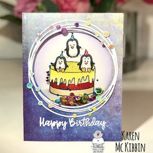 Penguin Birthday Shaker Card
