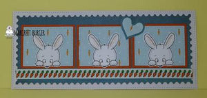 Bunnies love carrots - Sweet card by Margreet