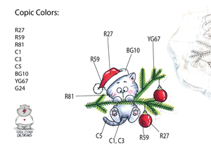 Coloring Map for the Chrismas Kitten