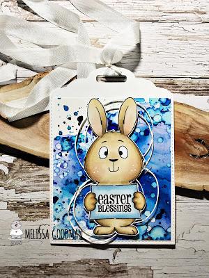 Bunny holding sign