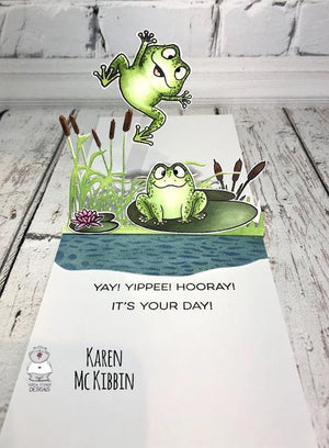 Leaping Frog Masculine Birthday Card