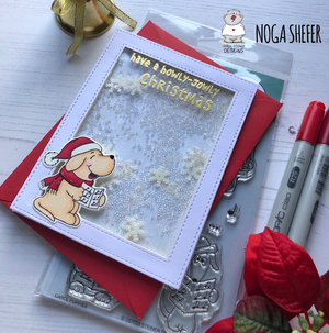 Guest designer -shaker Christmas card by Noga Shefer