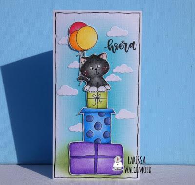 Cat with balloons - Larissa