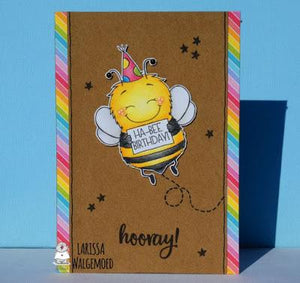 Ha-bee birthday (digital stamp) - Larissa