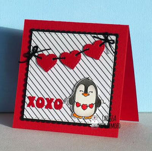 Valentine penguins - xoxo - Larissa