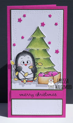 Decorating penguin - Merry christmas - Larissa