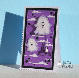 A boo to you card with a turning ghost - Larissa
