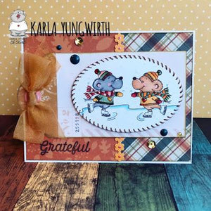 Grateful Skating Mice Card by Karla