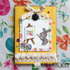 Happy Spring Card With The Easter Bunnies Bundle