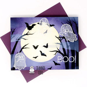 Spooky Ghosts on vellum by Jeannie