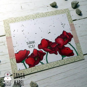 Thank you Poppies - No critters card by Tanja