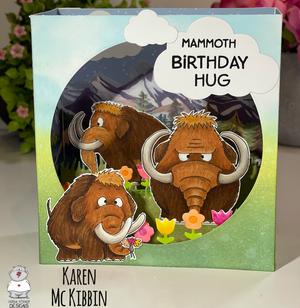 Woolly Mammoth Birthday Box Card