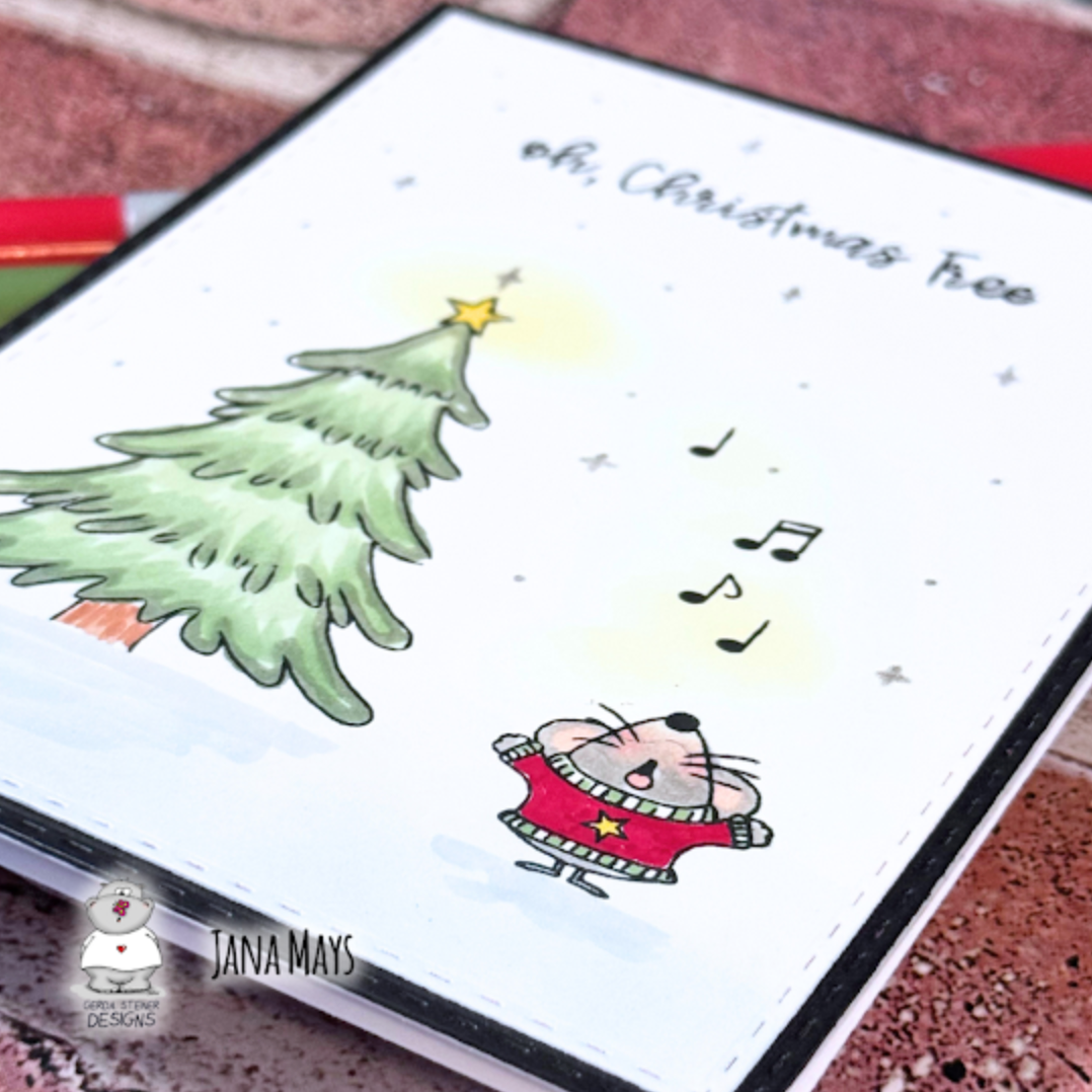 Oh, Christmas Tree! Soft & Glowing Holiday Card 🐭 - Project by Jana