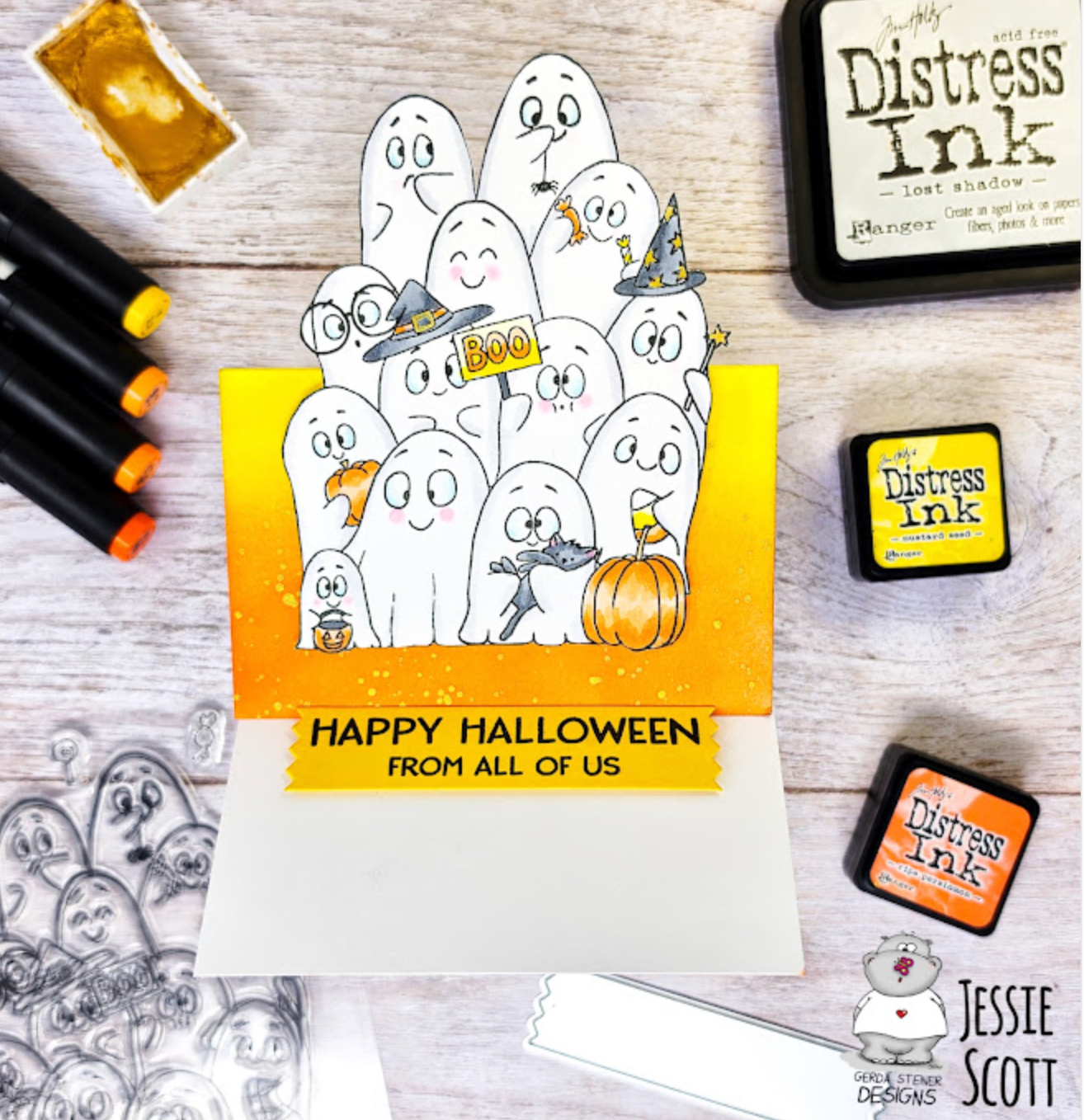 A Very Happy Halloween From All Of Us Easel Card!