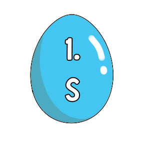 Bunny between eggs - Digital Stamp