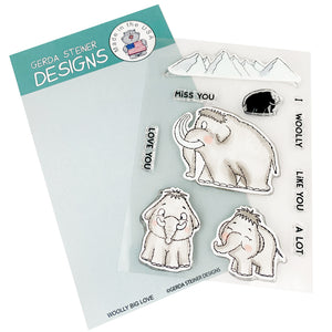Woolly Big Love Mammoth 4x6 Clear Stamp Set - GSD846