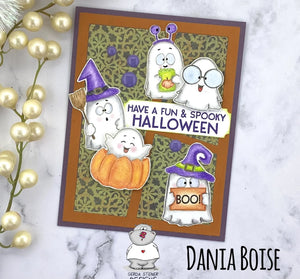 Halloween Ghosts 4x6 Clear Stamp Set