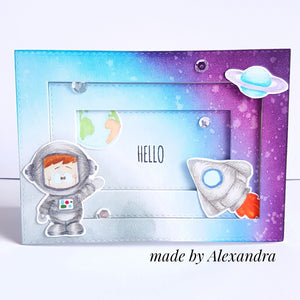 Blast Off 4x6 Clear Stamp Set - Clearstamps - Clear Stamps - Cardmaking- Ideas- papercrafting- handmade - cards-  Papercrafts - Gerda Steiner Designs