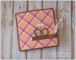 Cheerful Hedgehog 4x6 Clear Stamp Set - Clearstamps - Clear Stamps - Cardmaking- Ideas- papercrafting- handmade - cards-  Papercrafts - Gerda Steiner Designs