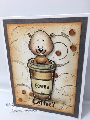 Gopher it! 3x4 Clear Stamp Set - Clearstamps - Clear Stamps - Cardmaking- Ideas- papercrafting- handmade - cards-  Papercrafts - Gerda Steiner Designs