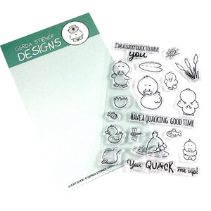 Lucky Duck 4x6 Clear Stamp Set - Clearstamps - Clear Stamps - Cardmaking- Ideas- papercrafting- handmade - cards-  Papercrafts - Gerda Steiner Designs