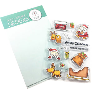 Up On the Housetop 4x6 Clear Stamp Set - Clearstamps - Clear Stamps - Cardmaking- Ideas- papercrafting- handmade - cards-  Papercrafts - Gerda Steiner Designs