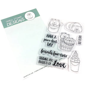Buckets of Love 4x6 Clear Stamp Set - Clearstamps - Clear Stamps - Cardmaking- Ideas- papercrafting- handmade - cards-  Papercrafts - Gerda Steiner Designs