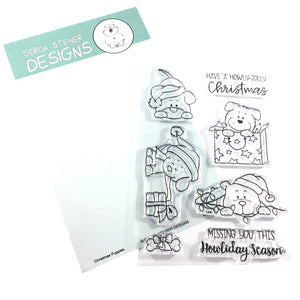 Christmas Puppies 4x6 Clear Stamp Set - Clearstamps - Clear Stamps - Cardmaking- Ideas- papercrafting- handmade - cards-  Papercrafts - Gerda Steiner Designs