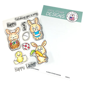 Easter Bunnies 4x6 Clear Stamp Set - Clearstamps - Clear Stamps - Cardmaking- Ideas- papercrafting- handmade - cards-  Papercrafts - Gerda Steiner Designs