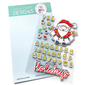 Santa with Letters 4x6 Clear Stamp Set - GSD759