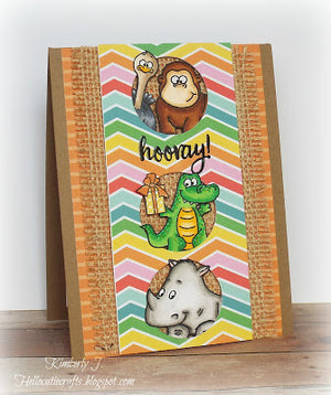 Party Animals 4x6 Clear Stamp Set - Clearstamps - Clear Stamps - Cardmaking- Ideas- papercrafting- handmade - cards-  Papercrafts - Gerda Steiner Designs