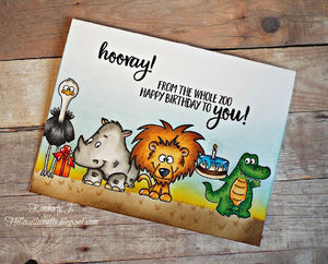 Party Animals 4x6 Clear Stamp Set - Clearstamps - Clear Stamps - Cardmaking- Ideas- papercrafting- handmade - cards-  Papercrafts - Gerda Steiner Designs