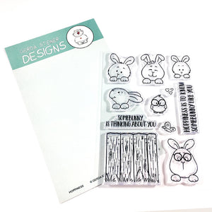 Hoppiness 4x6 Clear Stamp Set - Clearstamps - Clear Stamps - Cardmaking- Ideas- papercrafting- handmade - cards-  Papercrafts - Gerda Steiner Designs