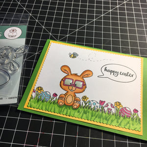 Nerdy Easter Bunny 3x4 Clear Stamp Set - Clearstamps - Clear Stamps - Cardmaking- Ideas- papercrafting- handmade - cards-  Papercrafts - Gerda Steiner Designs