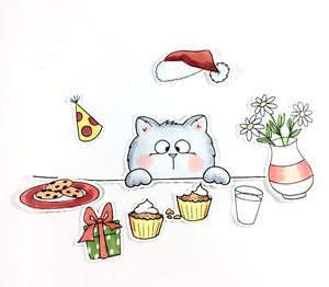 What's on the table? Digital Stamp - Clearstamps - Clear Stamps - Cardmaking- Ideas- papercrafting- handmade - cards-  Papercrafts - Gerda Steiner Designs