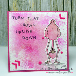 Different Perspective Flamingo Upside Down - Digital Stamp - Clearstamps - Clear Stamps - Cardmaking- Ideas- papercrafting- handmade - cards-  Papercrafts - Gerda Steiner Designs