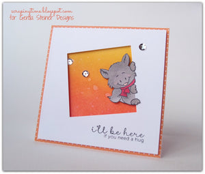 Peeking Friends 4x6 Clear Stamp Set - Clearstamps - Clear Stamps - Cardmaking- Ideas- papercrafting- handmade - cards-  Papercrafts - Gerda Steiner Designs