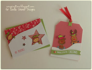 Peeking Friends 4x6 Clear Stamp Set - Clearstamps - Clear Stamps - Cardmaking- Ideas- papercrafting- handmade - cards-  Papercrafts - Gerda Steiner Designs