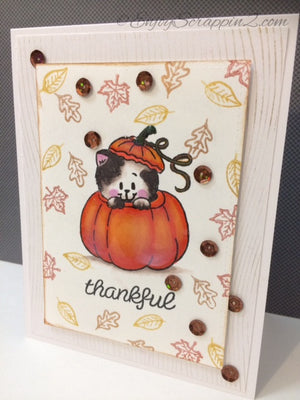 Peekin' Pumpkin Kitty 3x4 Clear Stamp Set - Clearstamps - Clear Stamps - Cardmaking- Ideas- papercrafting- handmade - cards-  Papercrafts - Gerda Steiner Designs