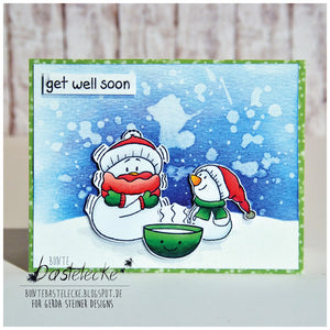 Snowman Friends 4x6 Clear Stamp Set - Clearstamps - Clear Stamps - Cardmaking- Ideas- papercrafting- handmade - cards-  Papercrafts - Gerda Steiner Designs