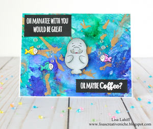 Oh Manatee 4x6 Clear Stamp Set - Clearstamps - Clear Stamps - Cardmaking- Ideas- papercrafting- handmade - cards-  Papercrafts - Gerda Steiner Designs