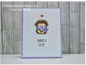 Coffee Hedgehog 2x3 Clear Stamp Set - Clearstamps - Clear Stamps - Cardmaking- Ideas- papercrafting- handmade - cards-  Papercrafts - Gerda Steiner Designs