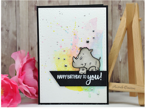 Party Animals 4x6 Clear Stamp Set - Clearstamps - Clear Stamps - Cardmaking- Ideas- papercrafting- handmade - cards-  Papercrafts - Gerda Steiner Designs