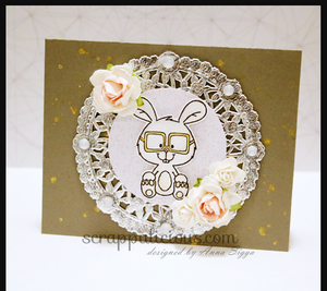 Nerdy Easter Bunny 3x4 Clear Stamp Set - Clearstamps - Clear Stamps - Cardmaking- Ideas- papercrafting- handmade - cards-  Papercrafts - Gerda Steiner Designs