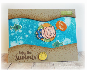 Pool Piggies 4x6 Clear Stamp Set - Clearstamps - Clear Stamps - Cardmaking- Ideas- papercrafting- handmade - cards-  Papercrafts - Gerda Steiner Designs