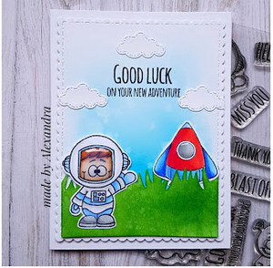 Blast Off 4x6 Clear Stamp Set - Clearstamps - Clear Stamps - Cardmaking- Ideas- papercrafting- handmade - cards-  Papercrafts - Gerda Steiner Designs