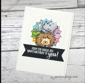 Party Animals 4x6 Clear Stamp Set - Clearstamps - Clear Stamps - Cardmaking- Ideas- papercrafting- handmade - cards-  Papercrafts - Gerda Steiner Designs