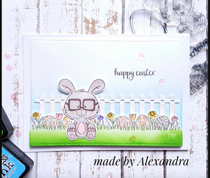 Nerdy Easter Bunny 3x4 Clear Stamp Set - Clearstamps - Clear Stamps - Cardmaking- Ideas- papercrafting- handmade - cards-  Papercrafts - Gerda Steiner Designs