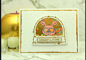 Nerdy Easter Bunny 3x4 Clear Stamp Set - Clearstamps - Clear Stamps - Cardmaking- Ideas- papercrafting- handmade - cards-  Papercrafts - Gerda Steiner Designs