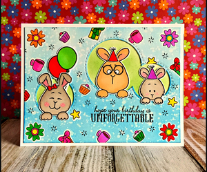 Hoppiness 4x6 Clear Stamp Set - Clearstamps - Clear Stamps - Cardmaking- Ideas- papercrafting- handmade - cards-  Papercrafts - Gerda Steiner Designs